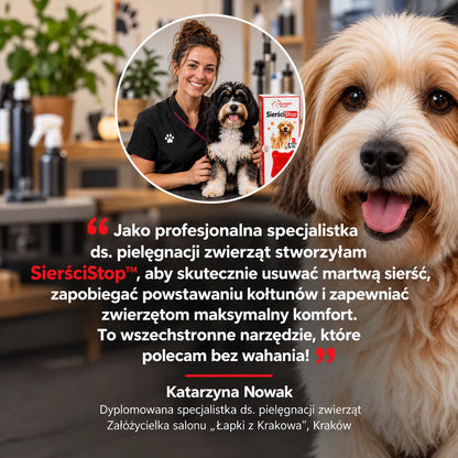 Profesjonalna szczotka do usuwania sierści SierściStop™