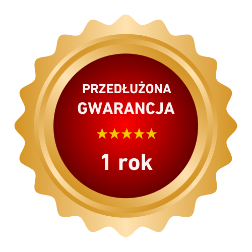 Przedłużona gwarancja do 1 roku