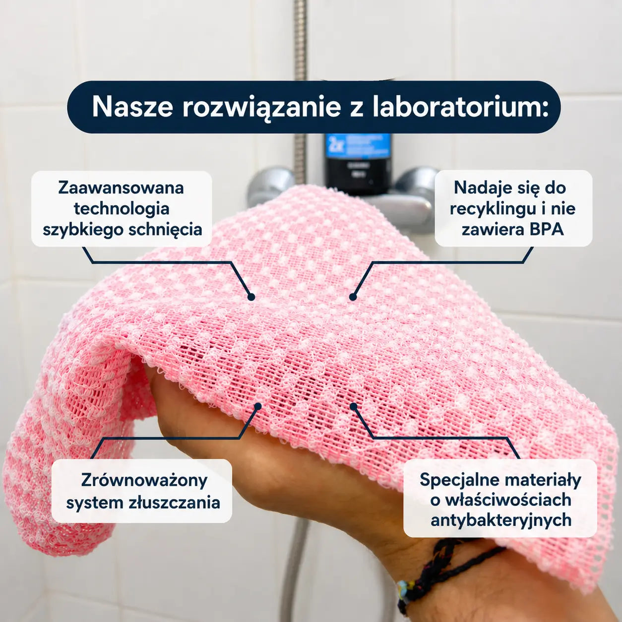 Ręcznik prysznicowy złuszczający Ecovia